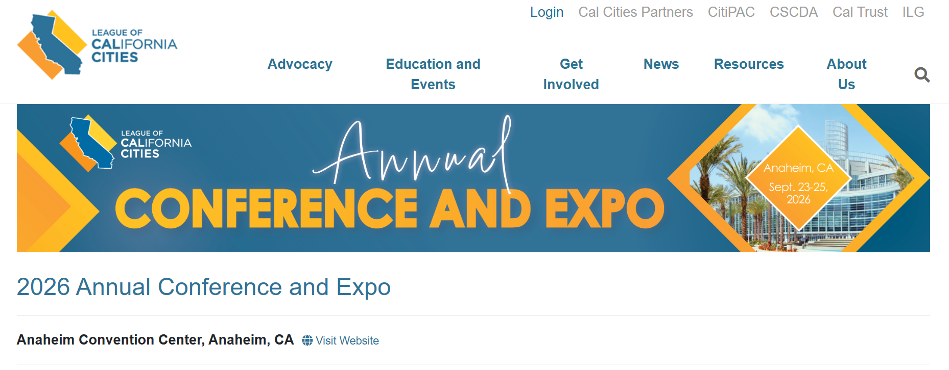 Cal Cities 2026 Conference with ONV Education